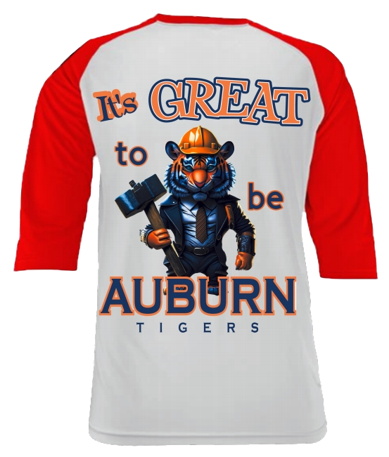 School Spirit Baseball Tshirt - Auburn 2