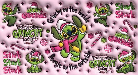 Grinch/Bougie sublimation tumbler