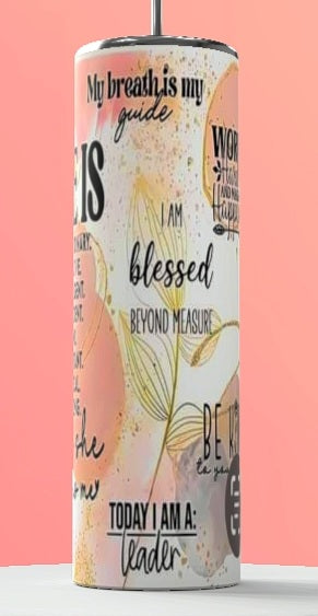 She Is Sublimation tumbler