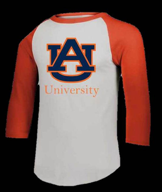School Spirit Baseball Tshirt - Auburn