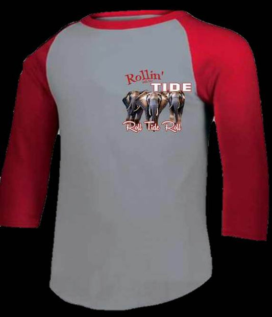 School Spirit Baseball Tshirt - Roll Tide