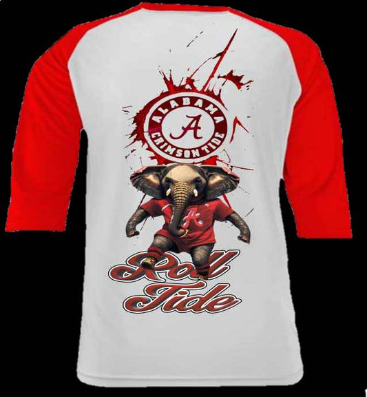 School Spirit Baseball Tshirt - Roll Tide
