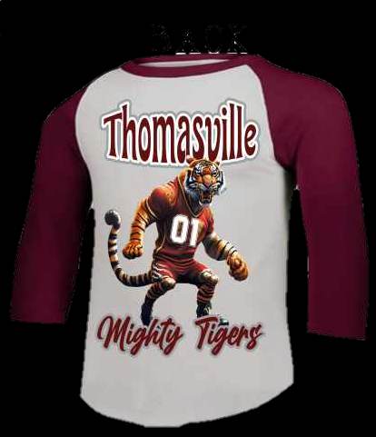 School Spirit Baseball Tshirt - Thomasville High 2