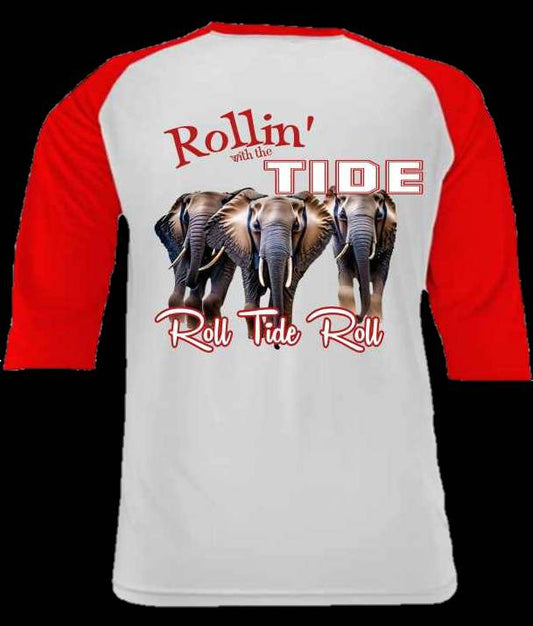 School Spirit Baseball Tshirt - Roll Tide