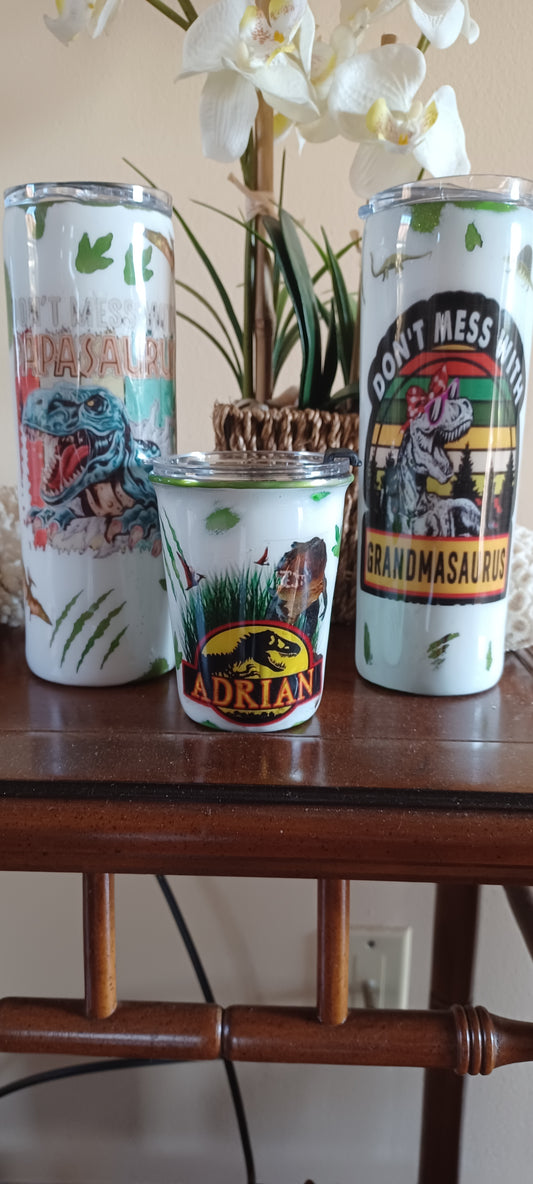Dinosaur Family tumblers