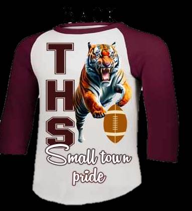 School Spirit Baseball Tshirt - Thomasville High 1