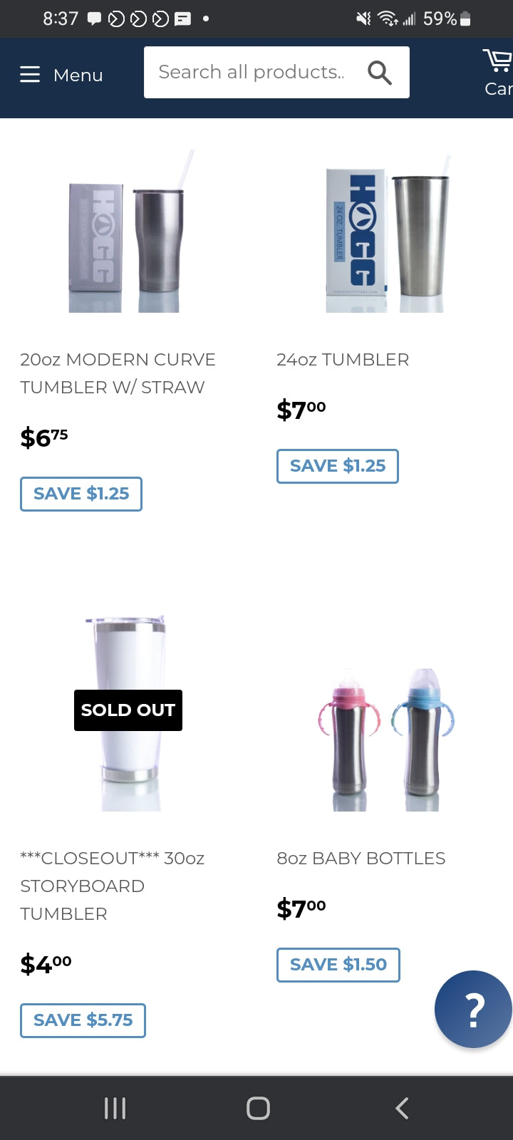 20 oz curved tumbler